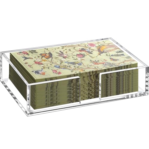 Kordory Acrylic Guest Towel Holder Tray for Bathroom Clear Counter Rectangular Bathroom Napkin Holder for Ktichen Modern Disposable Hand Towel Holder Tray for Home Bar Hotel Office