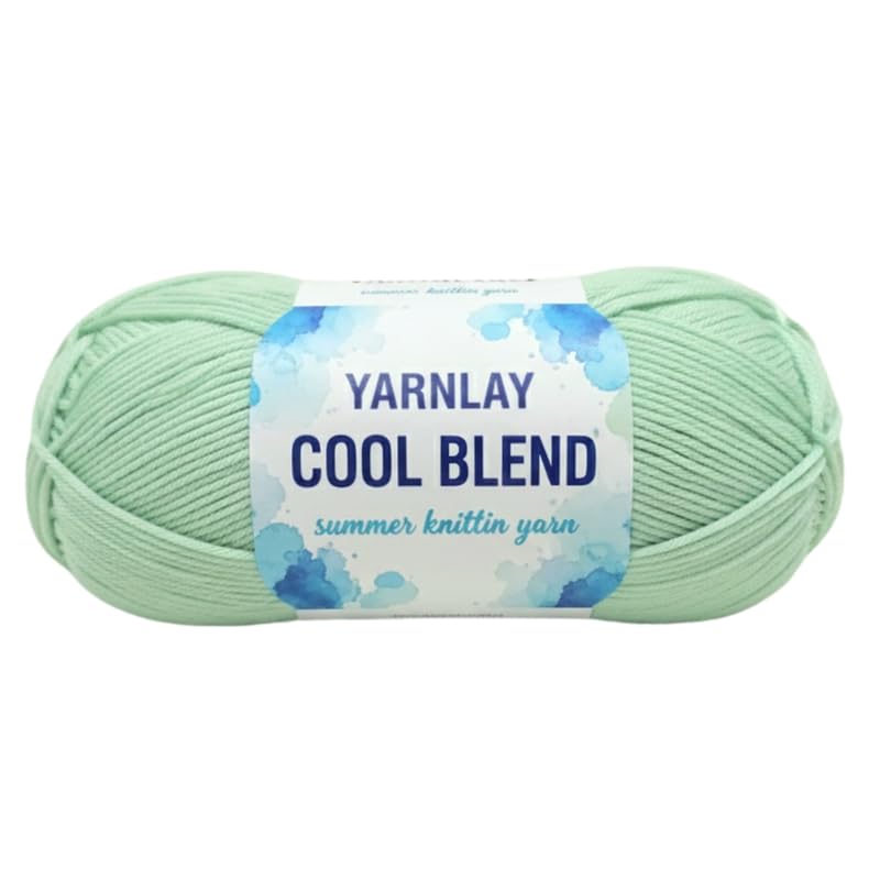Image of Yarnlay Cool Blend - Premium Poly-Viscose Knitting Yarn | Soft & Lightweight Crochet and Knitting Yarn for Apparel, Baby Wear & DIY Crafts | 100 GMS Ball |YCB 01 Mint Green