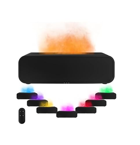 Diffusore di Oli Essenziali con Effetto Fiamma,Diffusore Profumo Ambiente con Telecomando,umidificatore con timer,7 colori LED,adatto per camera da letto,lavoro,meditazione,relax e yoga (250 ml)