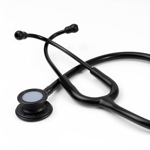 SCIAN Dual Head Stethoscope with Ear Tips, Professional Stethoscopes for Doctors, Nurses, Medical Nursing Students, Clinical Student Use, Classic Stainless Steel Stethoscope Kit, Black