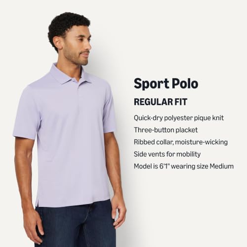 Image of Amazon Essentials Men's Regular-Fit Quick-Dry Short-Sleeve Golf Polo Shirt