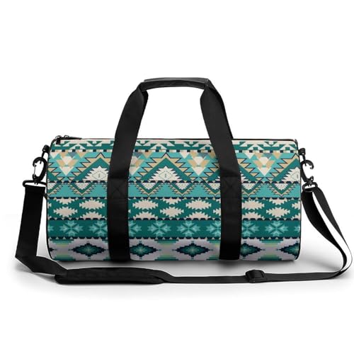 Duffel bag vert ethnique sac de sport et voyage imperméable