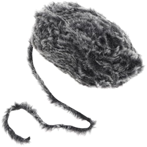 Beavorty Flauschiges Kunstfellgarn Schwarz Dickes Häkel und Strickgarn aus Weichem Material Leichtes Pelzgarn für Decken Mützen Schals Geeignet für Anfänger Profis