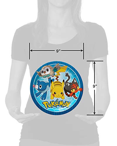 American Greetings Pratos de jantar de papel Pokemon para crianças (8 unidades)