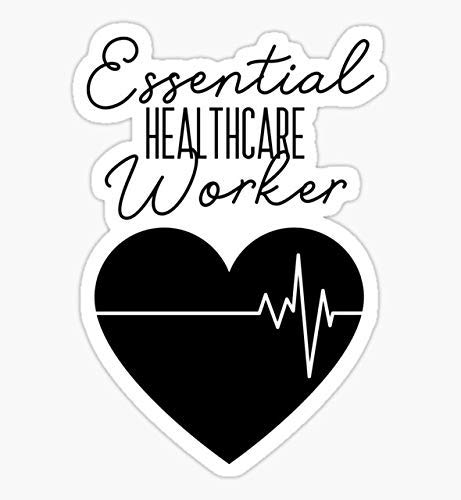 Decals Essential Healthcare Worker - Quarantine Sticker - Sticker Graphic - Waterproof - Fade Resistant Die Cut