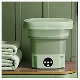 Lavado PortáTil Plegable ， Lavadora Carga Superior 8L con Secador Giratorio,Green