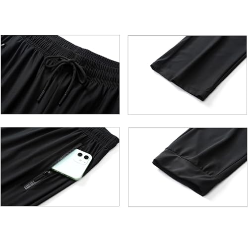 Ice Silk Mesh Panel Casual Pants, Quick Drying Comfort Cooling Pants for Men Over 553