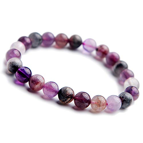 Bracelet cacoxénite naturelle extensible 8mm pour sublimer un poignet sensible