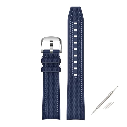 [SRMVRNKNNK] �X�E�H�b�`�ɓK������X�g���b�v�B�I���K�W���C���g�ɓK���BFit For MoonSwatch 20mm�V���R�����o�[�J�[�u�G���h�E�H�b�`�o���h�ɓK���B(Royal blue white)