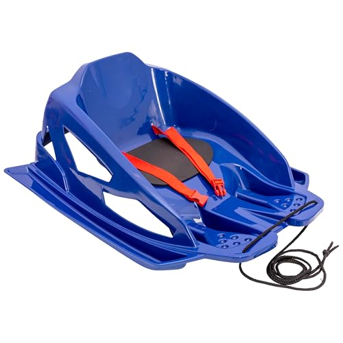 SportsStuff Plastic Toddler Sled with Seat Belt – Safe, Lightweight Baby Snow Sled