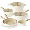 Carote ceramic pots and pans set 14pcs cookware set non toxic healthy non stick cooking set with frying pans set  urban country home decor