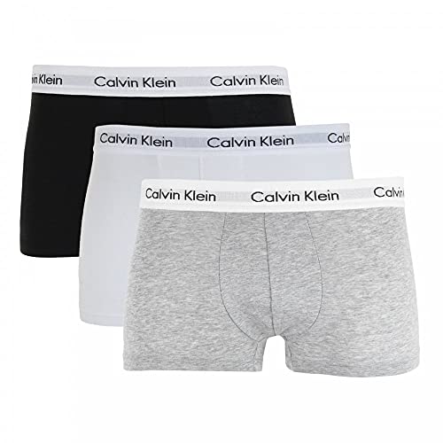 Calvin Klein Lot de 3 boxers en coton stretch pour homme et garçon Sous-vêtements Uni - multicolore - Large