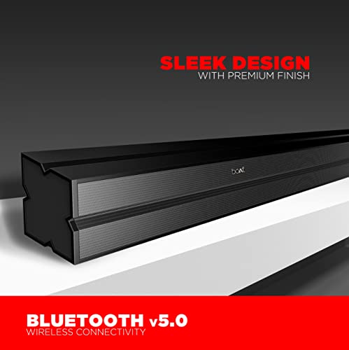 Image of boAt AAVANTE Bar 1300 60W 2.0 Channel Bluetooth Soundbar Signature Sound, Multiple Connectivity Modes, Entertainment Modes, Premium Finish and Bluetooth V5.0(Premium Black)