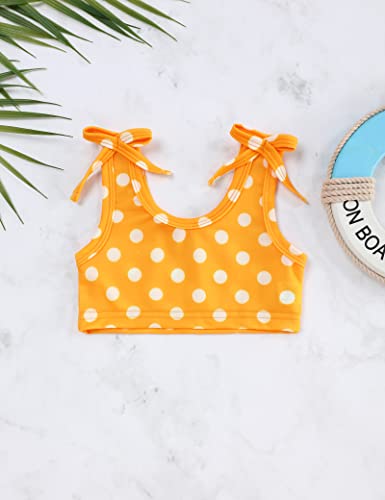 Bilison Toddler Baby Girls Summer Swimsuit Sleeveless Ruffle Polka Dots Swimwear Three Piece Suit Beach Bikini 18-24 M #TOP6