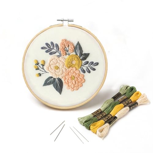 Image of Leisure Arts Mini Maker Embroidery Kit, Pink