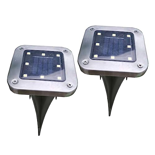 Outanaya 2pcs Solar Underground Lights Led Buried Lamp Outdoor Night Light Easy to Install Led Lighting Tool