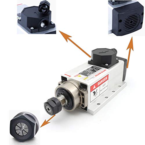 RATTMMOTOR Luftkühlung Spindelmotor 2.2Kw 220V 24000U/min 400Hz Luftkühlung Spindel Motor für CNC Graviermaschine Cover