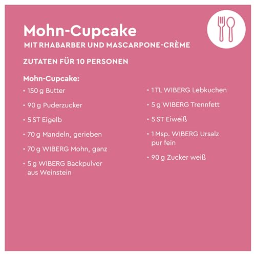 Foto von WIBERG Backpulver aus Weinstein – Natürliche Backhilfe, Baking Soda ohne Phosphat und chemische Zusätze, 420 g