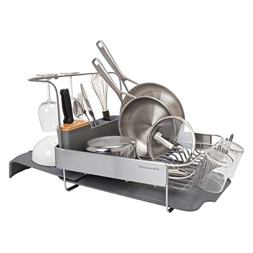 Kitchenaid Full Size Expandable Dish-Drying Rack, 24-Inch, Charcoal #TOP4
