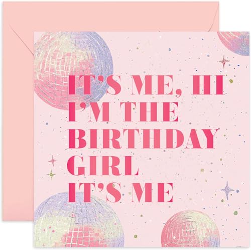 Hi Im The Birthday Girl Card for Her - Birthday Card for Taylor Fans - 16th 18th 21st 30th Birthday Card for Bestie Swifty Daughter Niece Cousin - Swift Birthday Card for Her - Blank Inside