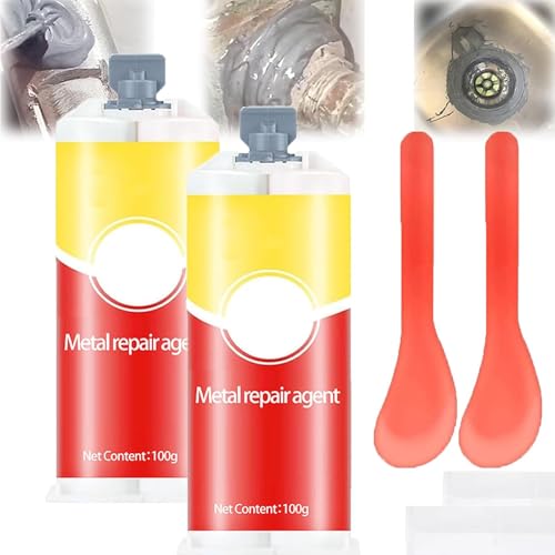 Leak Sealing Welding Glue, Leak Sealing Welding Glue Tube, 100g All Purpose Repair Glue for Metal, Metal Repair Glue, High Temperature Resistant Welding Filler Repair Gel (2)