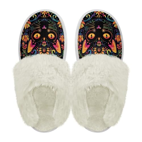 Cozy Slippers for Women Men Indoor House Shoes with Anti-Skid Sole and Fuzzy Collar Warm Slippers2
