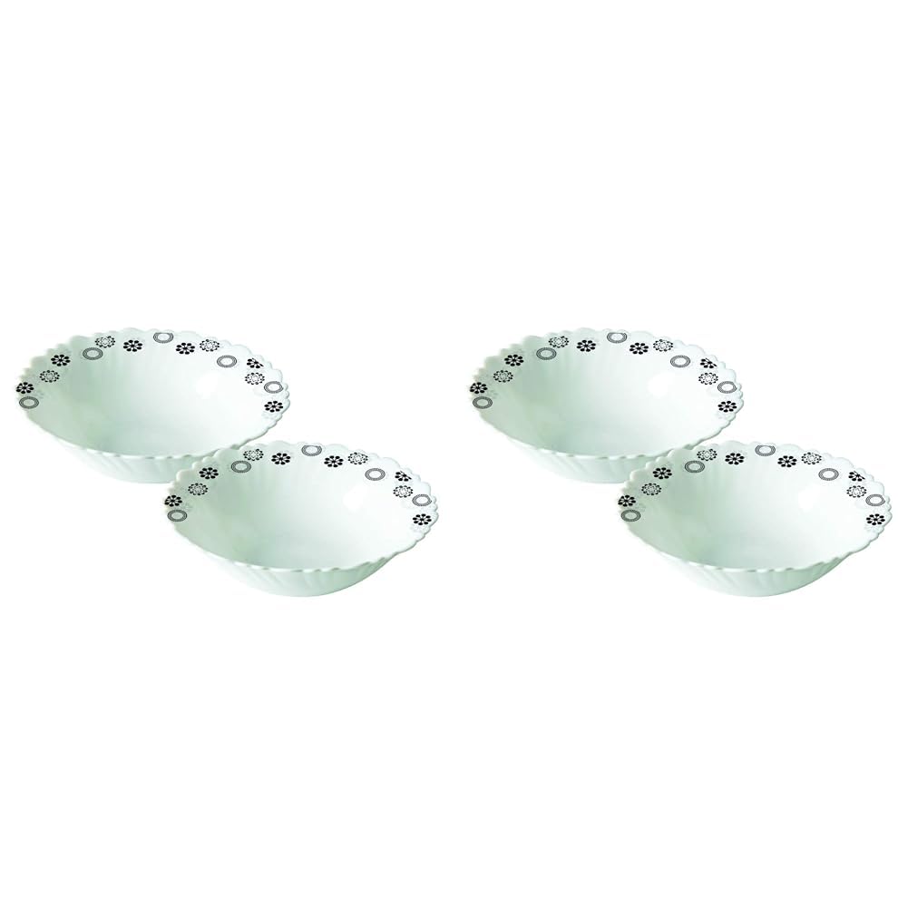 Larah By Borosil Opalware Bowl - 2Pcs, White (Pack of 2) (B0D817GK8F) Amazon Price History, Amazon Price Tracker