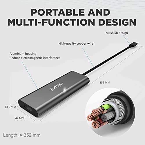 Pengo 4K Hdmi To Usb-C Video Capture Grabber, 4K30Fps Video Capture Card With Type-C/Usb 3.0, Livestream, Video Conference, External Capture Card For Dslr Camcorder Actioncam For Win Mac, No Hdcp #TOP5