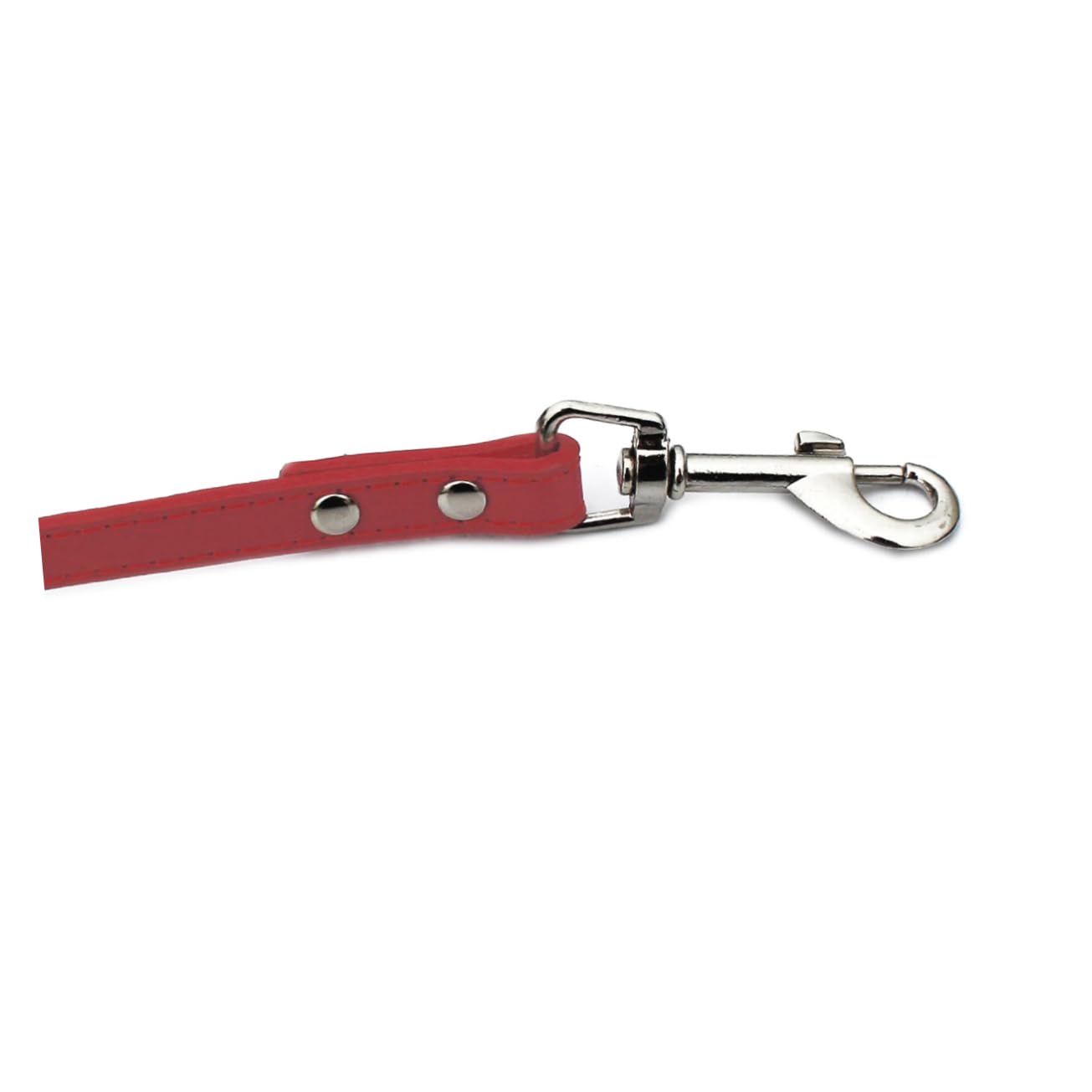 HAPINARY 130cm Pet Pu Lead in Red Fit for Dogs Cats Puppies Comfortable Material Alloy Buckle and D-Ring for Collar