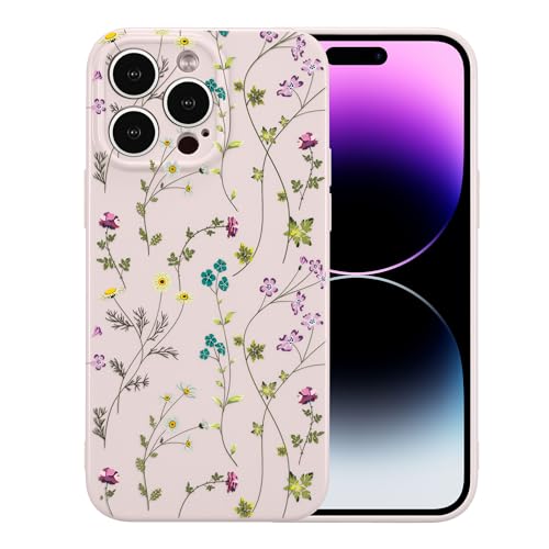Image of RALEAVO Floral Case for iPhone 16 Pro Max, Flower Branch Pattern Design Cute Cover Case for Girls Women Slim Thin Soft Silicone Shockproof Anti-Slip Phone Case for iPhone 16 Pro Max (6.9 inch),Purple | for iPhone 16 Pro Max Case with Cute Flower Branch Pattern Design,Pretty Case for Girls Women,Soft Silicone Shockproof Cover