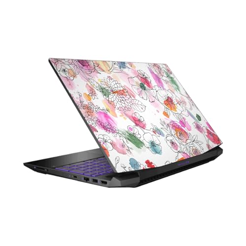 Couverture autocollante HP Pavilion 15.6 chic collection Ninola Fleurs Aquarelle