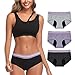 Intimate Portal Lite Absorbent Menstrual Period Underwear Incontinence Briefs 3-Pk Black Gray Purple M