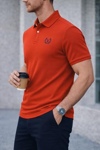 Image of Mack Jonney Men's Cotton Polo T-Shirt|Solid Regular Fit|Half Sleeve Collar T-Shirt for Casual Wear-MJ-32