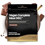 Protein Works | Vegan Complete Meal 360 - GOLD Innovation, Award-Winning Vegan Protein Meal Replacement Shake, Premium Plant-Based Ingredients, Vitamins & Minerals, Chocolate Silk, 5 Meals, 500g