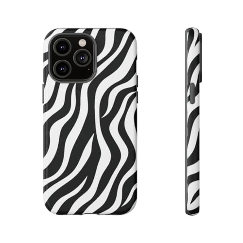 Coque iPhone 14 Pro Max rigide mate zébré noir et blanc pour sublimer votre style quotidien