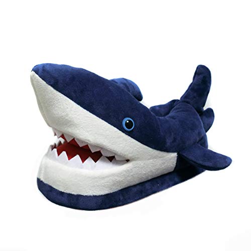 Women's Fluffy Animal Slippers, Novelty Shark Whale Fish Slippers for Women and Men2