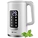 Produktbild Wasserkocher Edelstahl mit Temperatureinstellung (40°C-100°C) 1,7 Liter 2200 Watt Teekocher 100% BPA FREI Warmhaltefunktion LED Display mit Temperaturwahl Wasser Kocher Water Kettle (Wanda White)