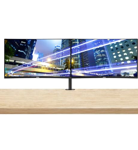 Image of MSI MAG 27C6X Curved 27 inch 1920 x 1080 Full HD 250Hz 1ms Gaming Monitor, 2-Pack Bundle with Less Blue Light, Adaptive Sync, HDMI, DisplayPort, Desk Mount Dual Monitor Stand