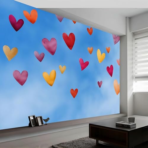 Poster geant mural 3D au design panoramique modèle d'amour