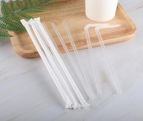 Pitillos flexibles blancos y negros 7.75 in 300 uds miniatura 4