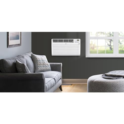 Image of LG 11,200 BTU Through the Wall Air Conditioner, 230 /208V, Cools 550 Sq.Ft. for Bedroom, Living Room, Apartment, with Remote, 2 Cooling & Fan Speeds, 4-Way Air Deflection, Supplemental Heat, White