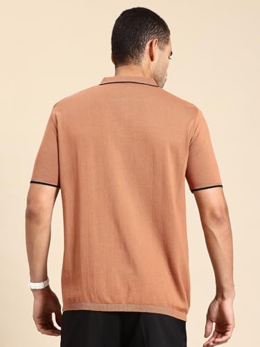 Image of Armisto Men's 100% Cotton Fancy Party Polo T-Shirt /Neutral Colour