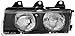 Garage-Pro Driver and Passenger Side Headlight for BMW 328i 1996-1999 Halogen With bulb(s) Fits Base; Coupe, Sedan & Convertible Replaces# 63121387862, 63121387861