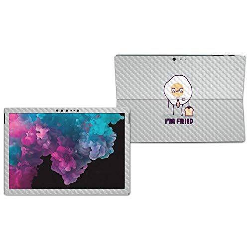 Image of MIGHTY SKINS MightySkins Carbon Fiber Skin for Microsoft Surface Pro 6 - Fried | Protective, Durable Textured Carbon Fiber Finish | Easy to Apply, Remove, and Change Styles | Made in The USA