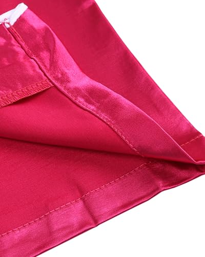 Girls 4 Piece Pajamas Set Silk Button-Up Top and Shorts Boys Sleepwear Nightwear for Kids3