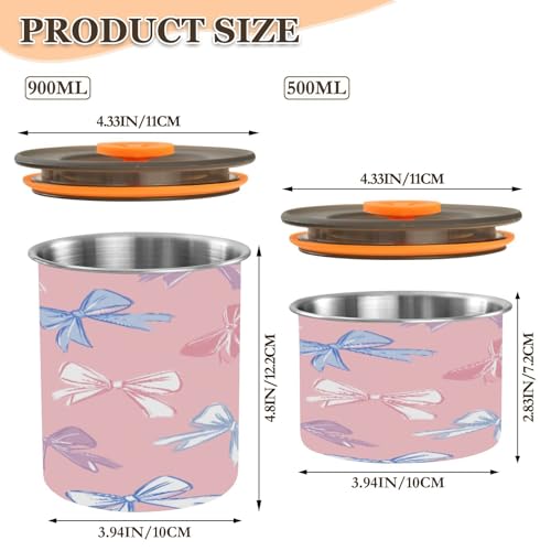 Tupper de Acero Inoxidable 900 ml con Tapa Hermética miniatura 2
