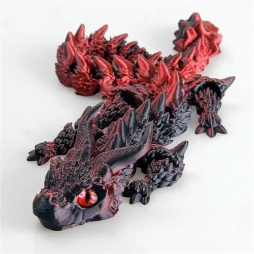 1pc 22cm 3D Print Akatsuki Magic Dragon Model Multi-joint Movable Fish Tank Gaming Table Home Decoration Desk Ornament Toy(M)