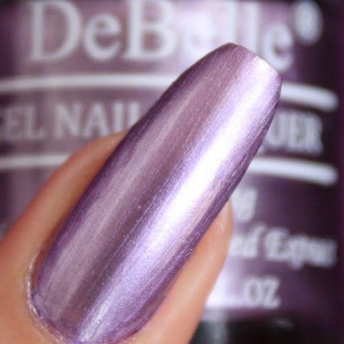 Image of DeBelle Gel Nail Polish Chrome Wine(Metallic Violet Nail Paint)|Non UV - Gel Finish |Chip Resistant | Seaweed Enriched Formula| Long Lasting|Cruelty and Toxic Free| 8ml