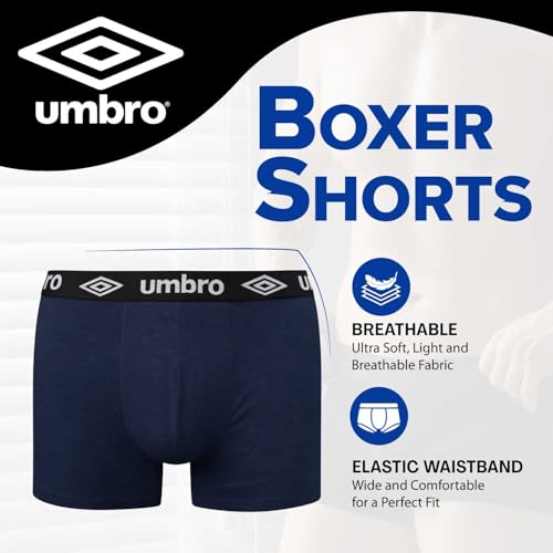 Umbro calzoncillos tipo bóxer ajustados para hombre de algodón pack de 4 2