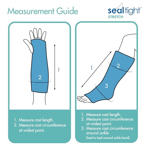 Brownmed seal-tight stretch reusable cast & bandage protector for legs/leet - leg cast cover for showering - watertight bandage cover - reusable foot/leg cast cover - 24 in/63 cm - adult - pack of 2 - Thumbnail 7